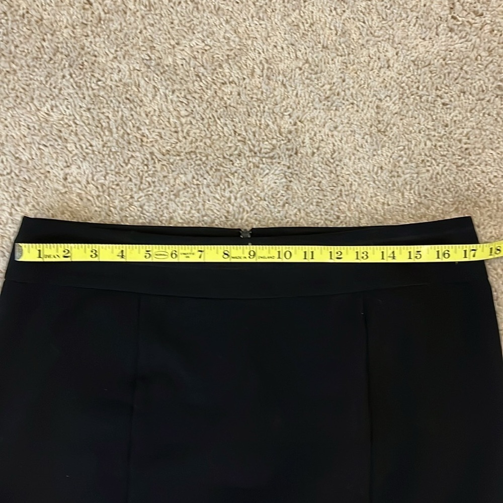 George black straight black knee length skirt. Poly rayon bland w/some spandex - Picture 8 of 11